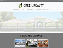 Tablet Screenshot of creekrealtymn.com